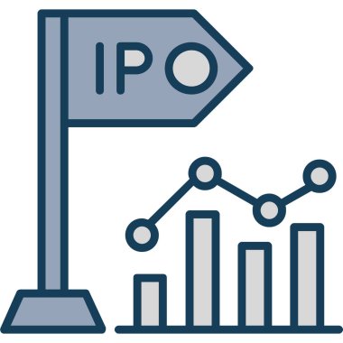 Hisse senedi ticaret vektörü simgesi. Kişisel proje için basit düz illüstrasyon.