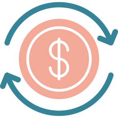 Para için. Web simgesi basit illüstrasyon