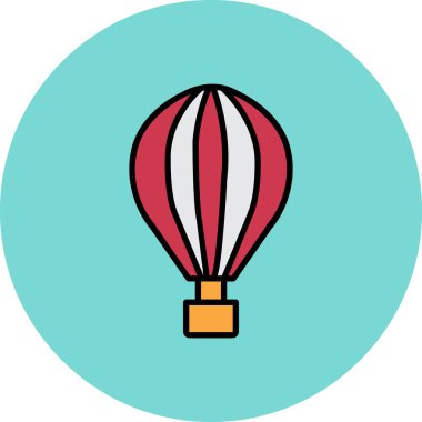 Balon. Web simgesi basit illüstrasyon