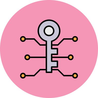 Anahtar. Web simgesi basit illüstrasyon