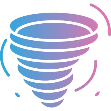 Gökkuşağı kasırgası düz simgesi. vektör illüstrasyonu