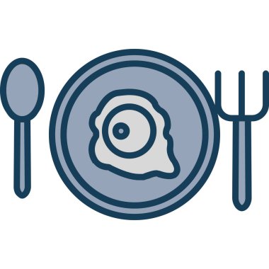 yiyecek düz vektör simgesi