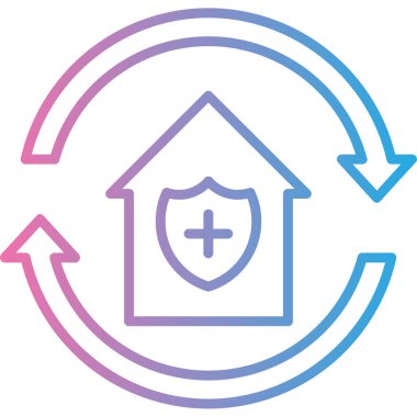 Ev simgesinin vektör illüstrasyonu