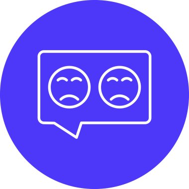 Sohbet simgesinin vektör illüstrasyonu