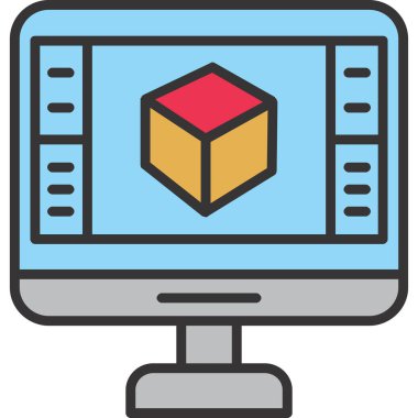 bilgisayar izleyici vektör simgesi