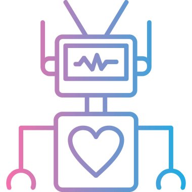 kalp atışı simgesi, vektör illüstrasyonu