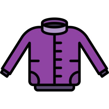 Ceket. Web simgesi basit illüstrasyon