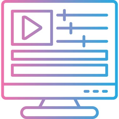 Bilgisayar. Web simgesi basit illüstrasyon