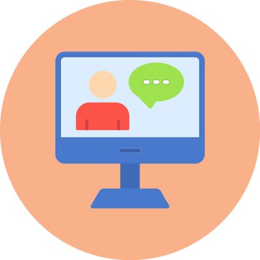 Bilgisayar monitörü. Basit resimleme