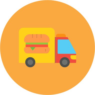 Yiyecek ve içecek ikonunun vektör illüstrasyonu