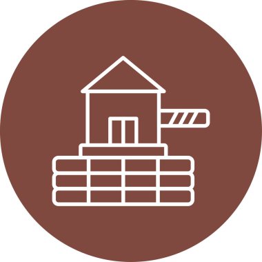 Modern yapı simgesinin vektör illüstrasyonu