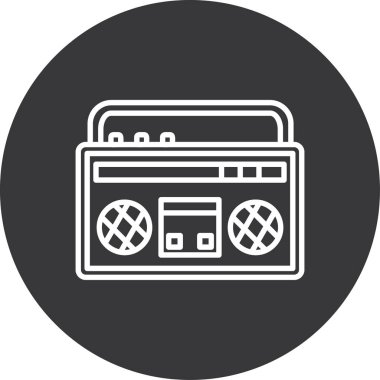 radyo simgesi vektör illüstrasyonu