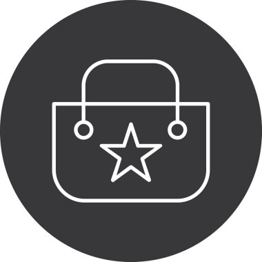 Bir yıldız simgesinin vektör illüstrasyonu