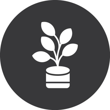 çiçek saksısı vektör illüstrasyonu