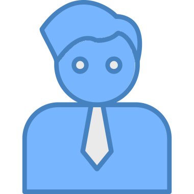 İş adamı. Basit illüstrasyon