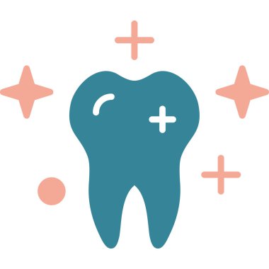 Diş ikonu. Web için basit dişçi vektör simgeleri çizimi