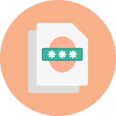 parola simgesi, vektör çizimi