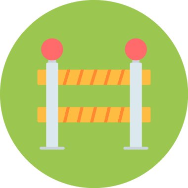 Bariyer düz vektör simgesi