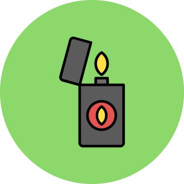 Yanan bir mumun vektör illüstrasyonu