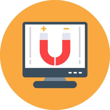 Bilgisayar. Web simgesi basit illüstrasyon