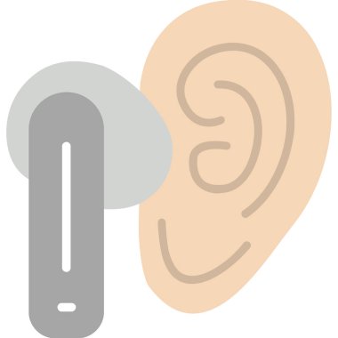 Kulak. Web simgesi basit illüstrasyon