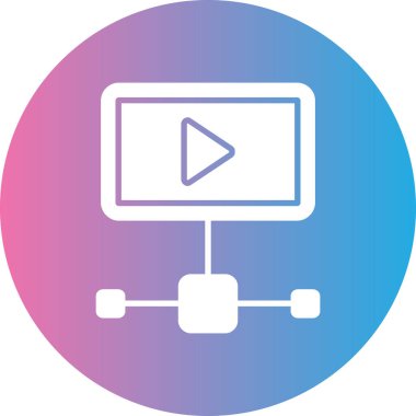 video vektör simgesi modern basit illüstrasyon