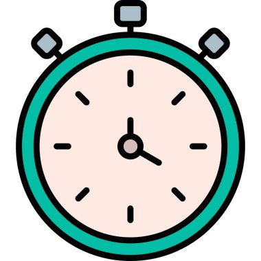 Saat. Web simgesi basit illüstrasyon