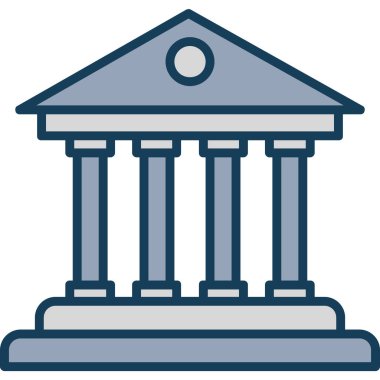 Bina. Web simgesi basit illüstrasyon