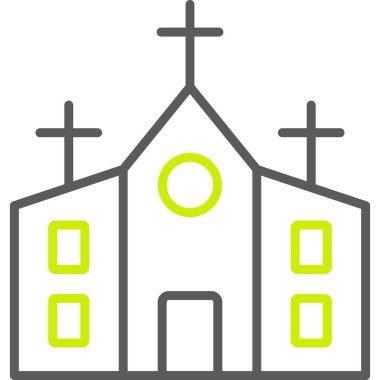 Kiliseye. Web simgesi basit illüstrasyon