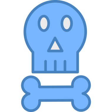 Kafatası. Web simgesi basit illüstrasyon