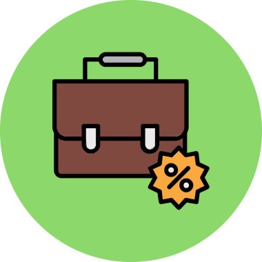 Dişli tekerli çanta, vektör illüstrasyonu