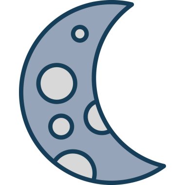 Ay ikonu vektör illüstrasyonu