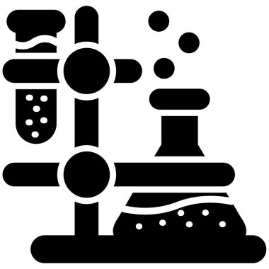 Mikroskop simgesi. vektör illüstrasyonu