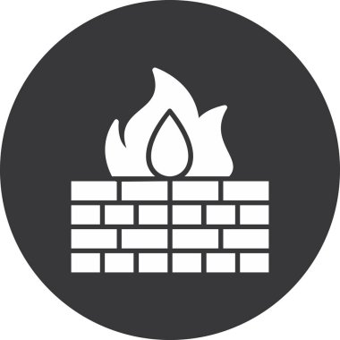 Tuğla Duvar Simgesi Moda Biçimli Ayrı Arkaplan