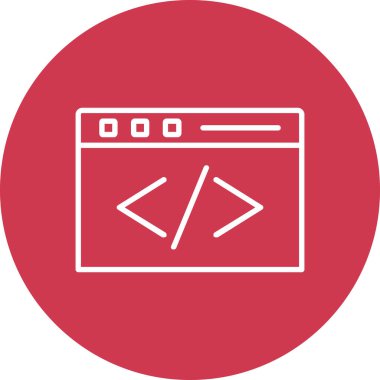 Ağ simgesi. programlama konsepti. vektör illüstrasyonu