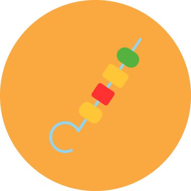 İp Vektörü Düz Simge Tasarımı