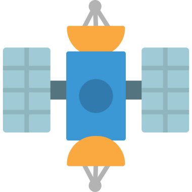 uydu simgesi vektör illüstrasyonu