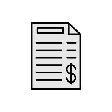 kağıt vektörü ince çizgi simgesi