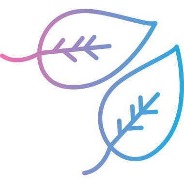 Yaprak. Web simgesi basit illüstrasyon