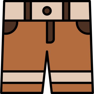 Moda ikonu. Taslak moda şortları simge vektörü düz izole