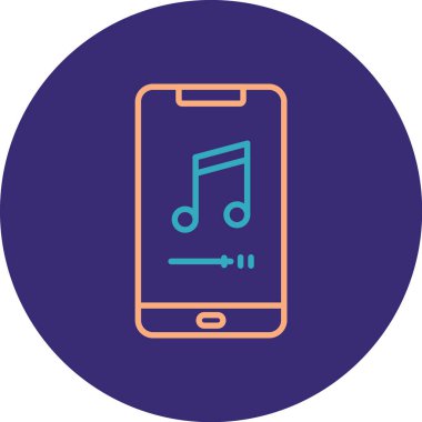 Vektör müzik simgesi illüstrasyonu