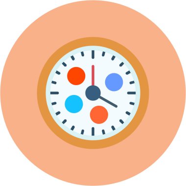 Saat. Web simgesi basit illüstrasyon