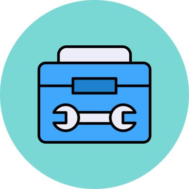 Bavul. Web simgesi basit illüstrasyon