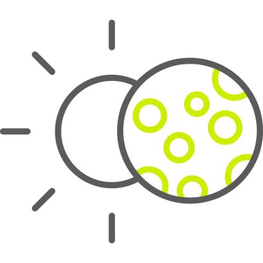 Güneş enerjisi ikonu. özet enerji vektörü çizimi