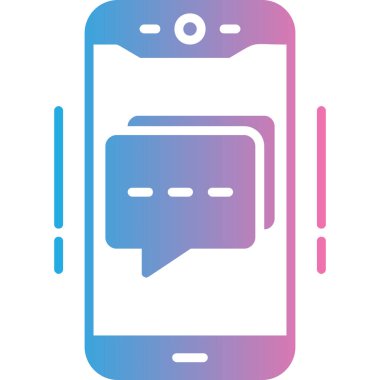 mobil sohbet simgesi. Basit tasarım