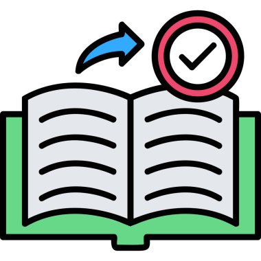 Kitap. Web simgesi basit illüstrasyon