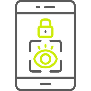 mobil kilit simgesi, vektör illüstrasyonu