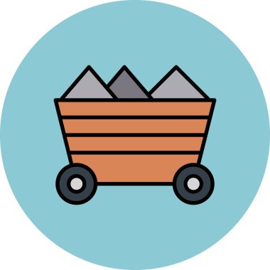 Sepet arabası simgesi - taslak biçiminde