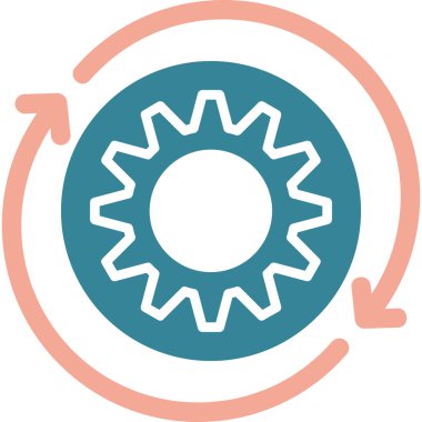 Simge ayarlanıyor. Web tasarımı için basit ayar vektör simgeleri çizimi