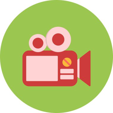 Bir film kamerasının vektör illüstrasyonu